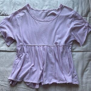 We The Free Lavender Short Sleeve Top